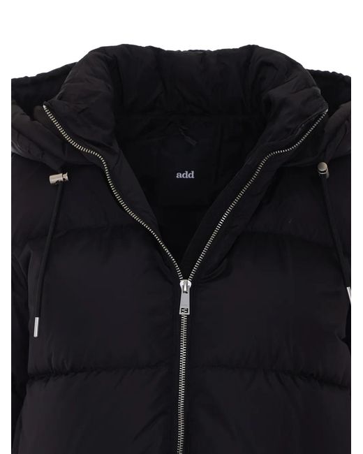 Add Blue Quilted Hooded Jacket