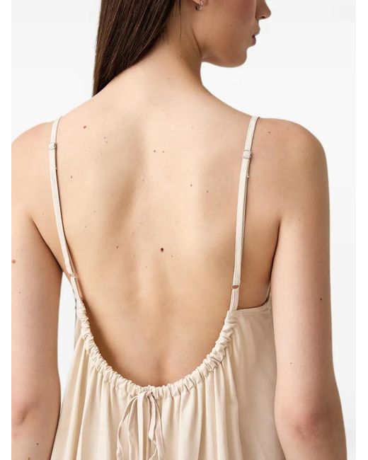 ViCOLO Natural Spaghetti-Strap Scoop-Back Maxi Dress