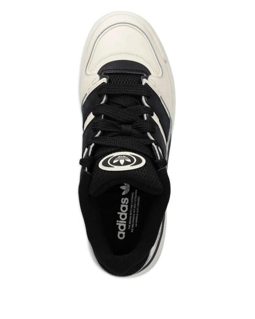 Adidas Sneakers aus Faux-Leder mit Streifen in Black für Herren