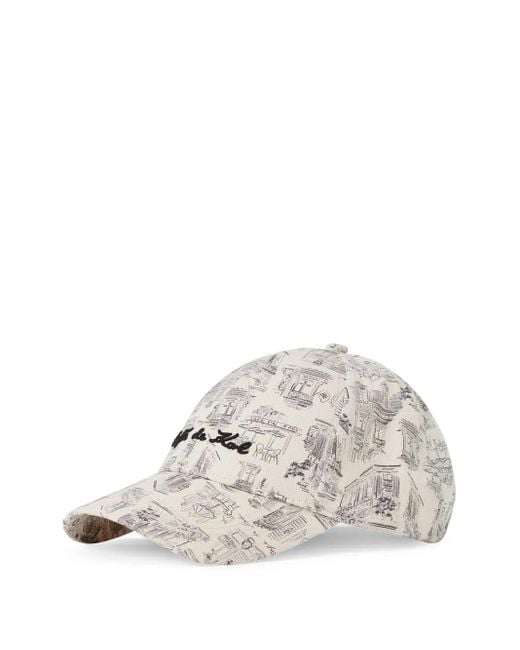Karl Lagerfeld X Jorge Parra プリント キャップ White
