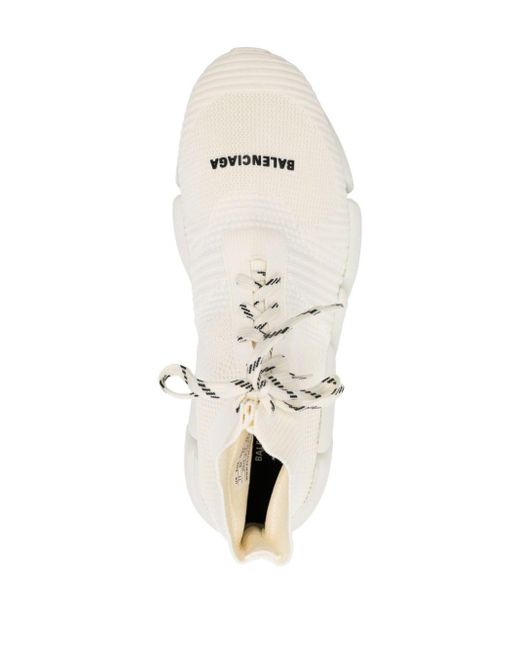 Balenciaga White Speed 2.0 Sock Sneakers for men