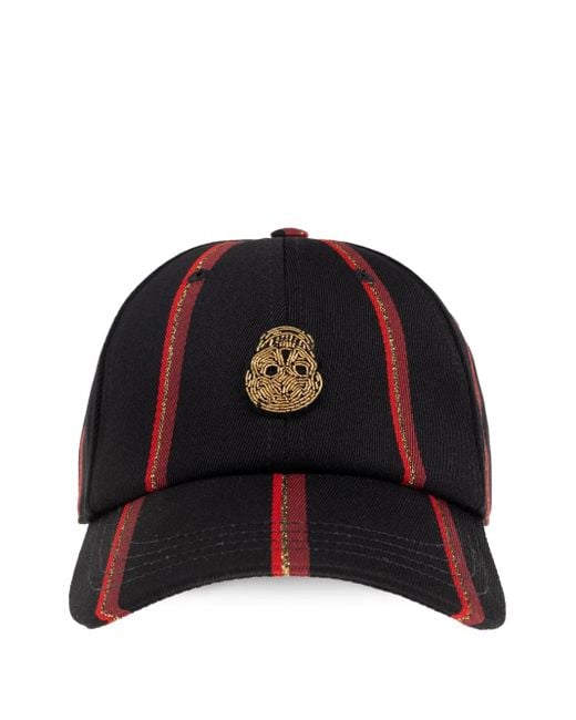 Alexander McQueen Baseballkappe mit Totenkopf-Patch in Black für Herren