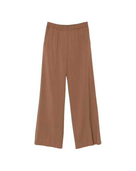 Weekend by Maxmara Brown Elasticated Wide-Leg Trousers