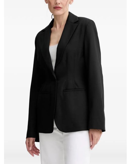 Samsøe & Samsøe Black Notched-Lapel Blazer