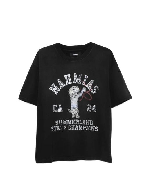 NAHMIAS Black Graphic-Print T-Shirt for men