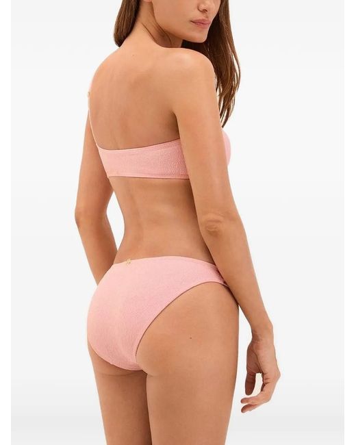 ViX Pink Firenze Bell Chain-Detail Bikini Bottoms