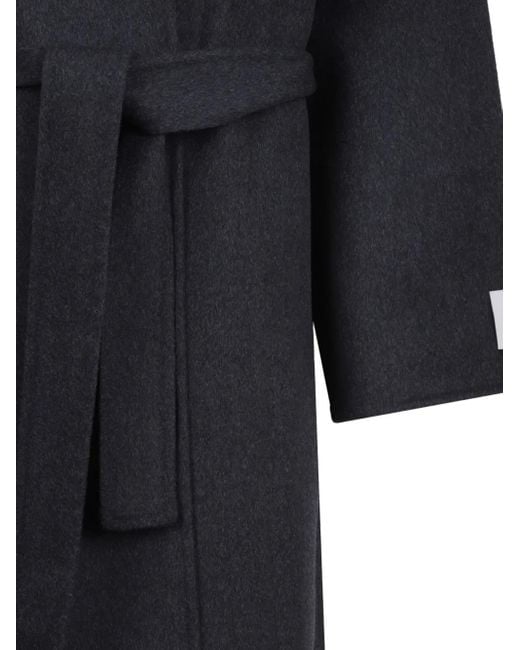 Calvin Klein Wool-blend Belted Coat Black