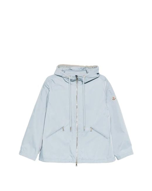 Moncler Blue Veste Cassiopea À Capuche