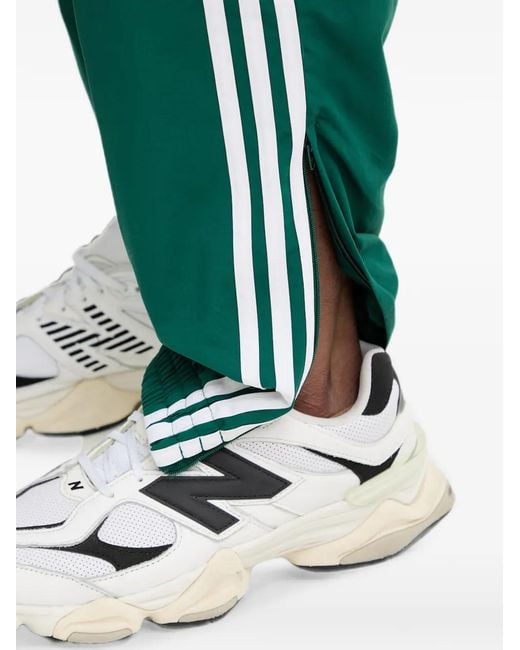 Adidas Green Firebird Logo-Detail Track Pants for men