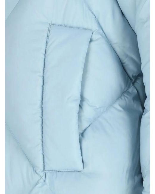 K-Way Blue Hooded Padded Coat