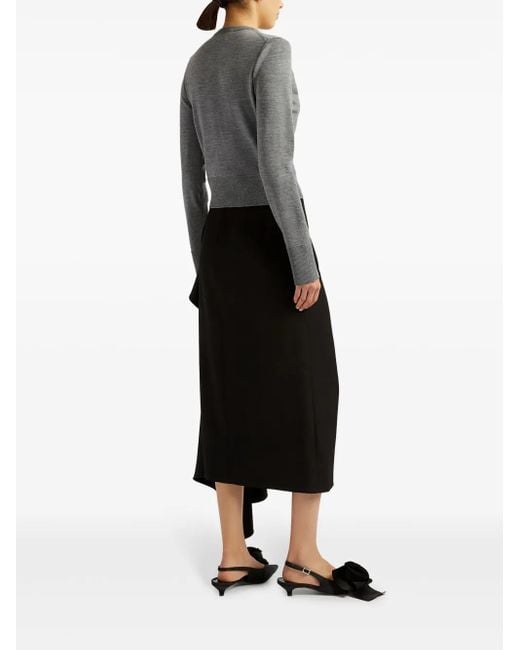 Erdem Gray Cardigan Mit Applikation