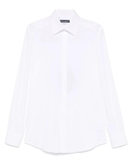 Dolce & Gabbana Weiße Baumwoll-Hemd in White für Herren