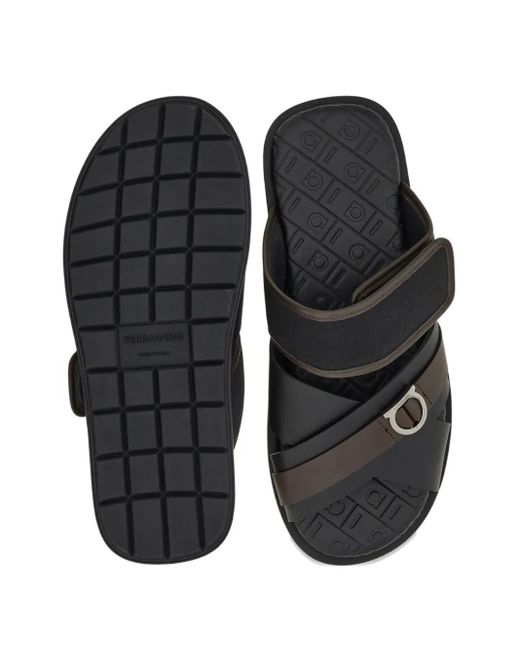 Ferragamo Blue Gancini Sandals for men