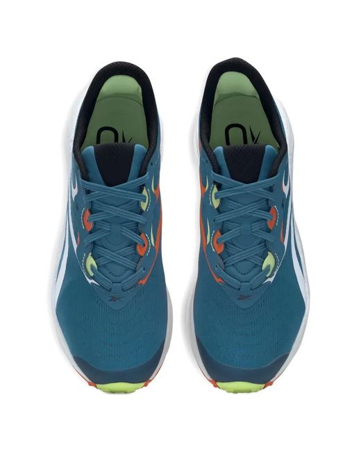 Reebok Blue Ridged-Sole Lace-Up Sneakers for men