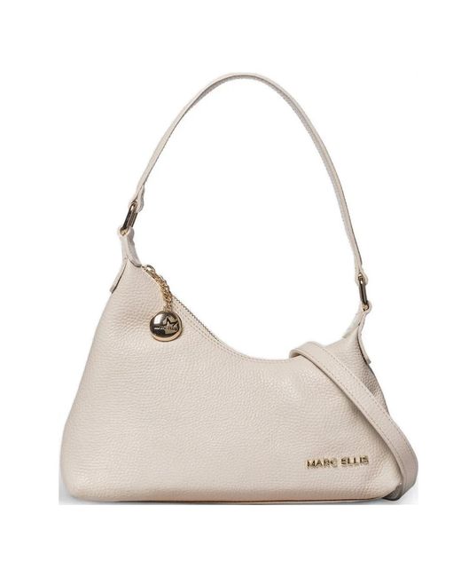 Marc Ellis Natural Small Wynn Pebbled-Effect Shoulder Bag