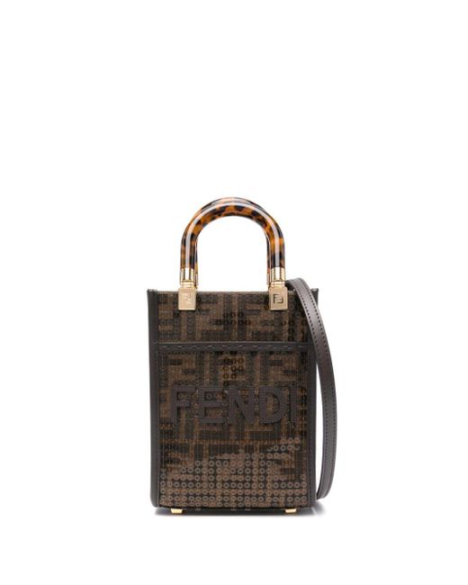 【FENDI】MINI TOTE BAG FENDI Mini Sunshine Tote Bag | White | FARFETCH