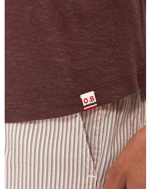 メンズ Orlebar Brown リネン Tシャツ Purple