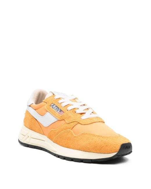 Autry Orange Reelwind Suede Sneakers