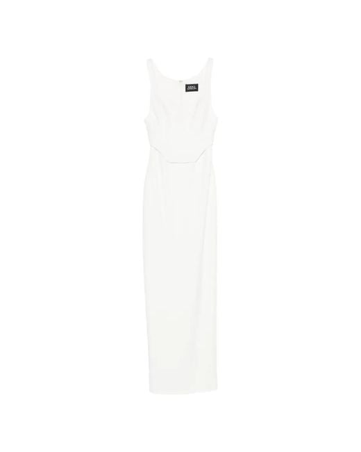 Solace London White Noor Scoop-Neck Maxi Dress