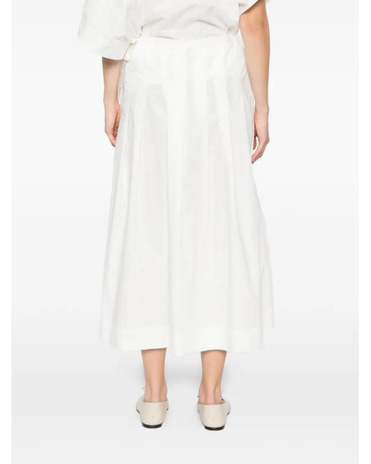 Soeur White Amalia Pleated Midi Skirt