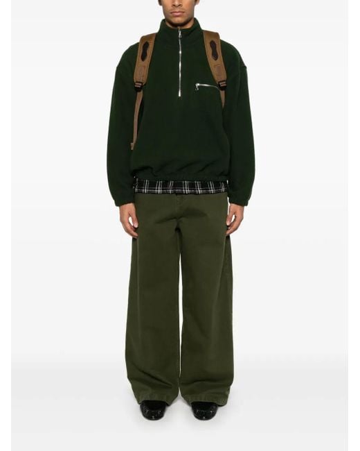 AMI Green Wide Jeans for men