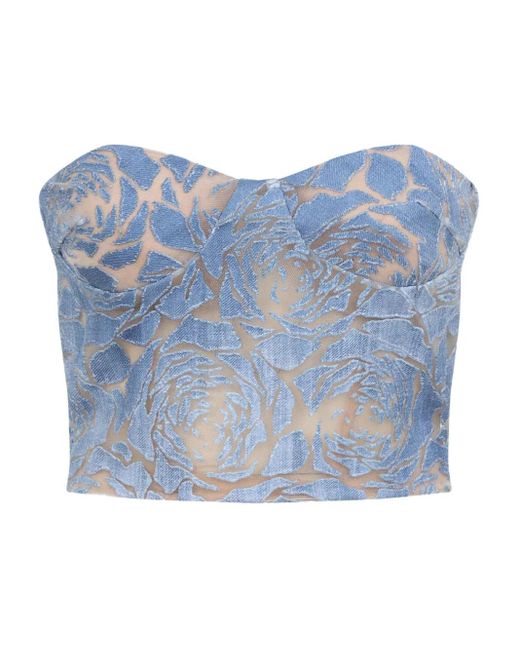 Ermanno Scervino パターンジャカード トップ Blue