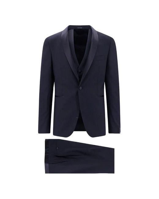 Tagliatore Blue Wool Tuxedo Suit (Set Of Three) for men
