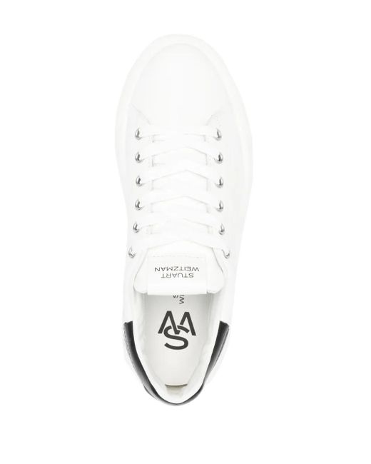 Stuart Weitzman White Sw Pro Leather Sneakers