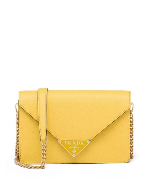 Prada Envelope Shoulder Bag in Yellow Lyst
