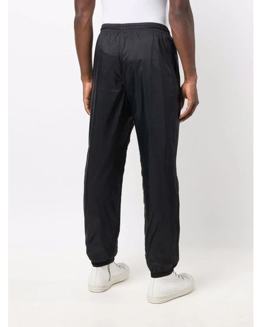 MSGM Blue Logo Print Trousers for men