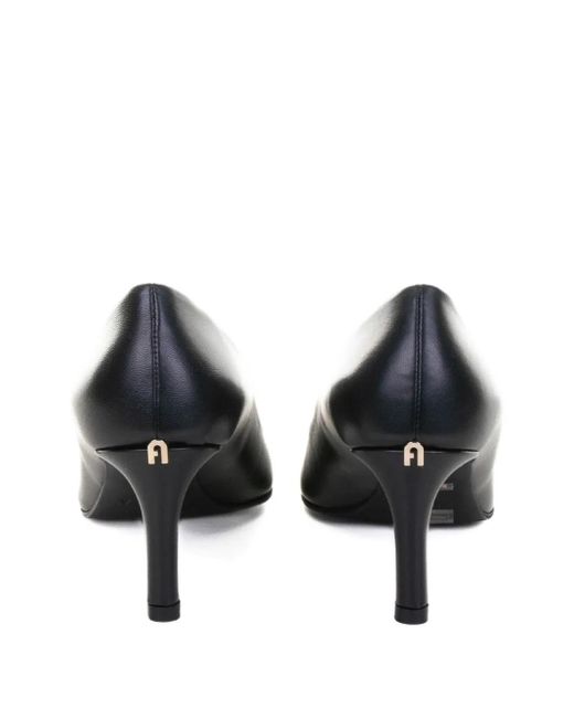 Furla Blue Pointed-Toe Leather Pumps