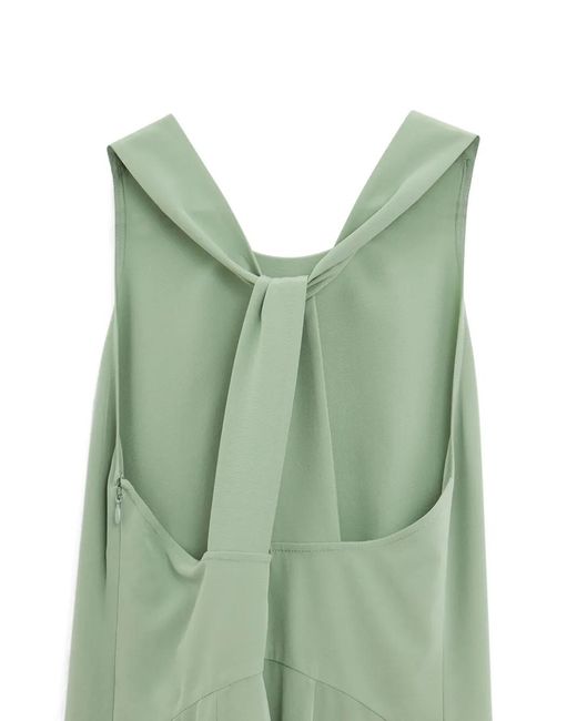 Aspesi Green Tie Back Detail Maxi Dress