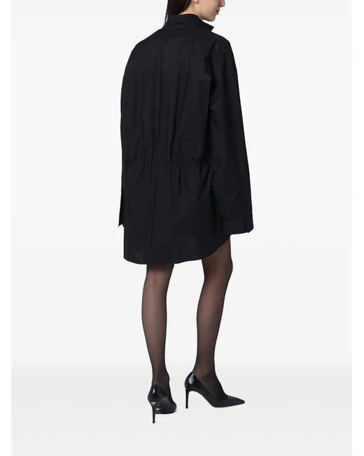 Balenciaga Black Shirt-Style Mini Dress