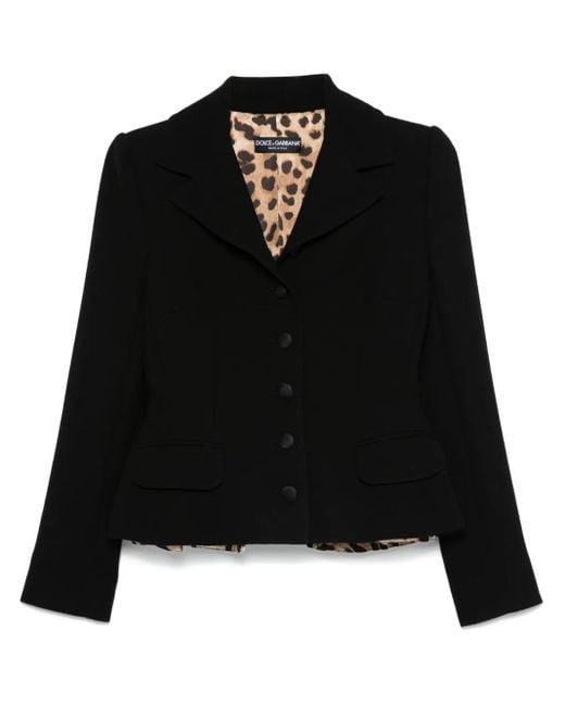Dolce & Gabbana Black Crepe Blazer