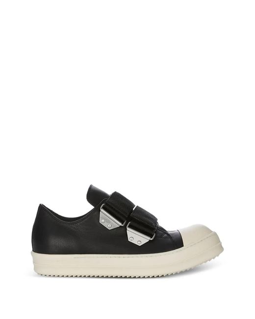 Rick Owens Black Strap Sneakers