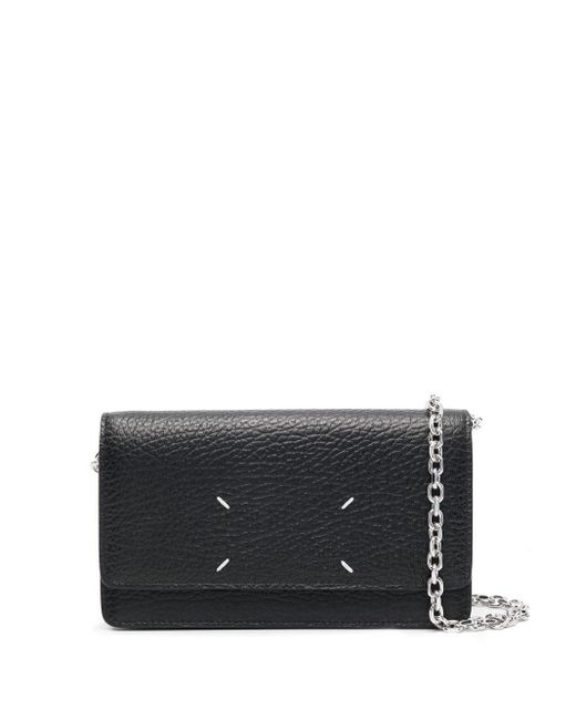 Maison Margiela Leather Four-stitch Logo Mini Bag in Black | Lyst Canada