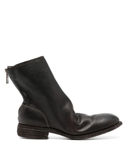 Guidi Black Zip-fastened Leather Boots for men