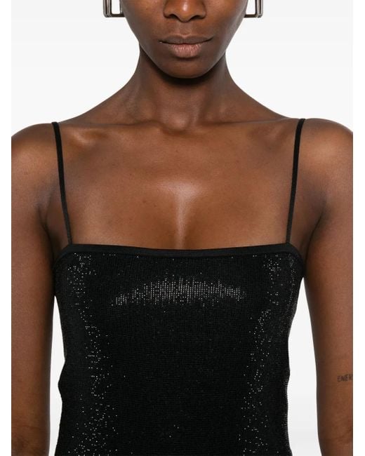 Vestido corto con detalle de cristales Alexander Wang de color Black