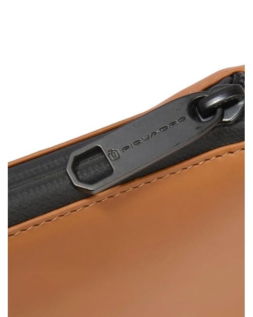 Piquadro Brown Water-Resistant Clutch Bag for men