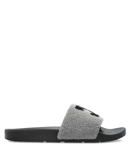 Off-White c/o Virgil Abloh Arrow Terry Slides in White for  display picture 1