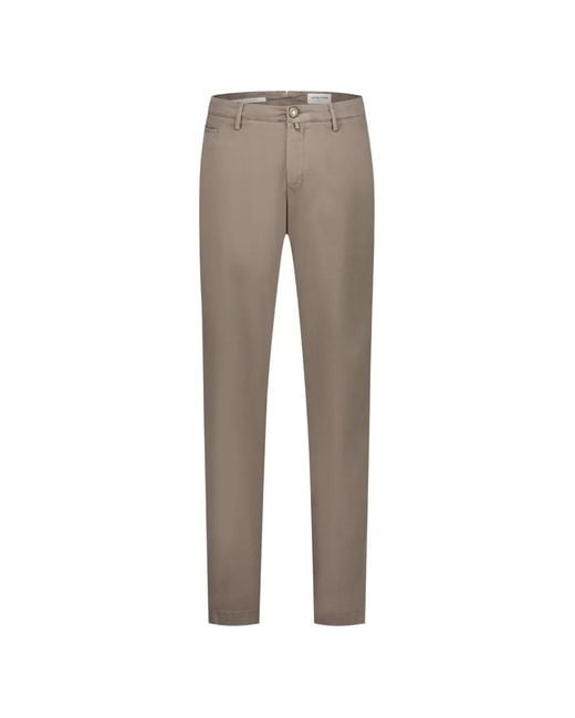 Jacob Cohen Gray Bobby Straight-Leg Trousers for men