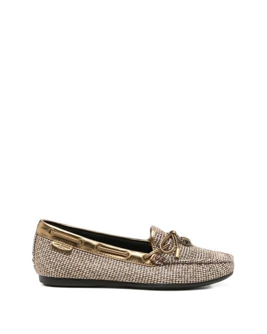 Kurt Geiger White Eagle Houndstooth Loafers