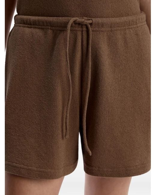 12 STOREEZ Brown Textured Shorts