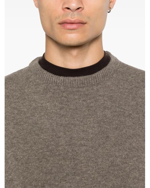 Barbour Brown Wool Sweater for men