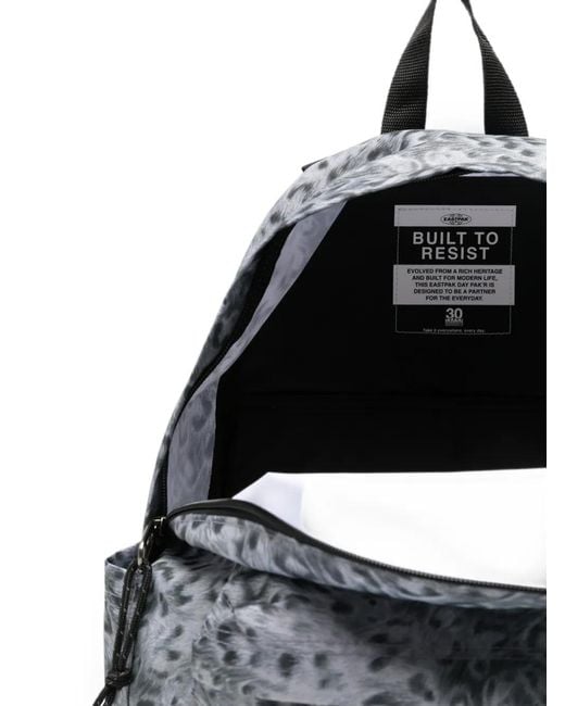 Eastpak Gray Leopard-Pattern Backpack for men