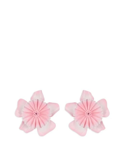 Chloé Pink Bloom Floral-Motif Earrings