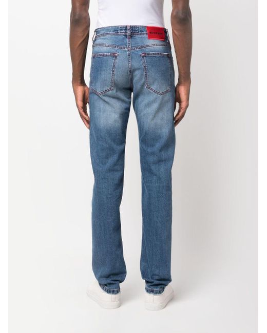 Kiton Straight Jeans in het Blue voor heren