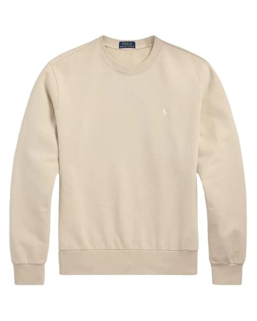 Polo Ralph Lauren White Round Neck Classic Sweatshirt for men