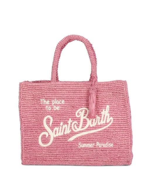 Mc2 Saint Barth Pink Colette Tassel-Detail Tote Bag