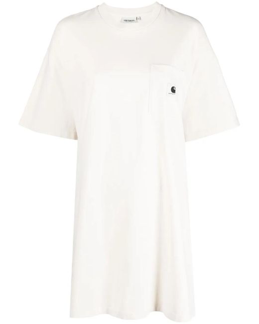 Carhartt White Chest-Pocket Organic Cotton T-Shirt
